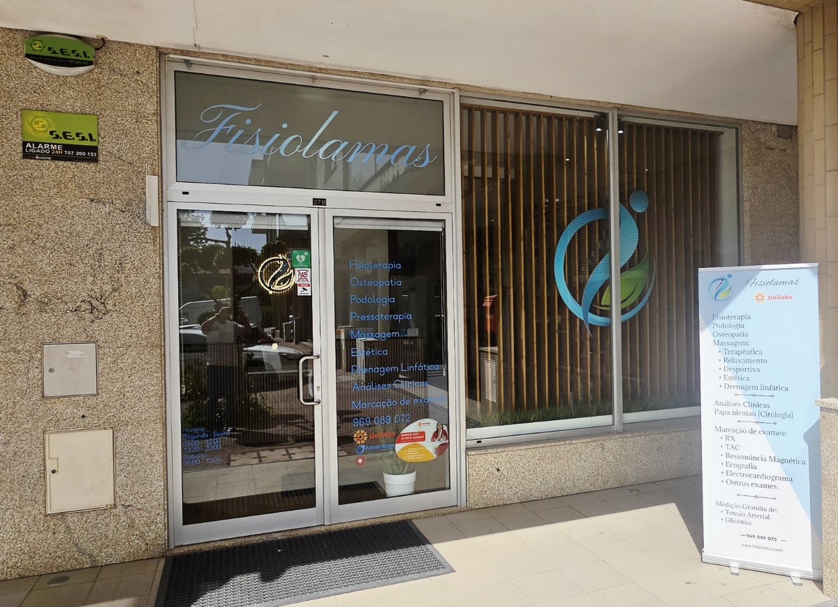 Espaço da clínica Fisiolamas em Braga